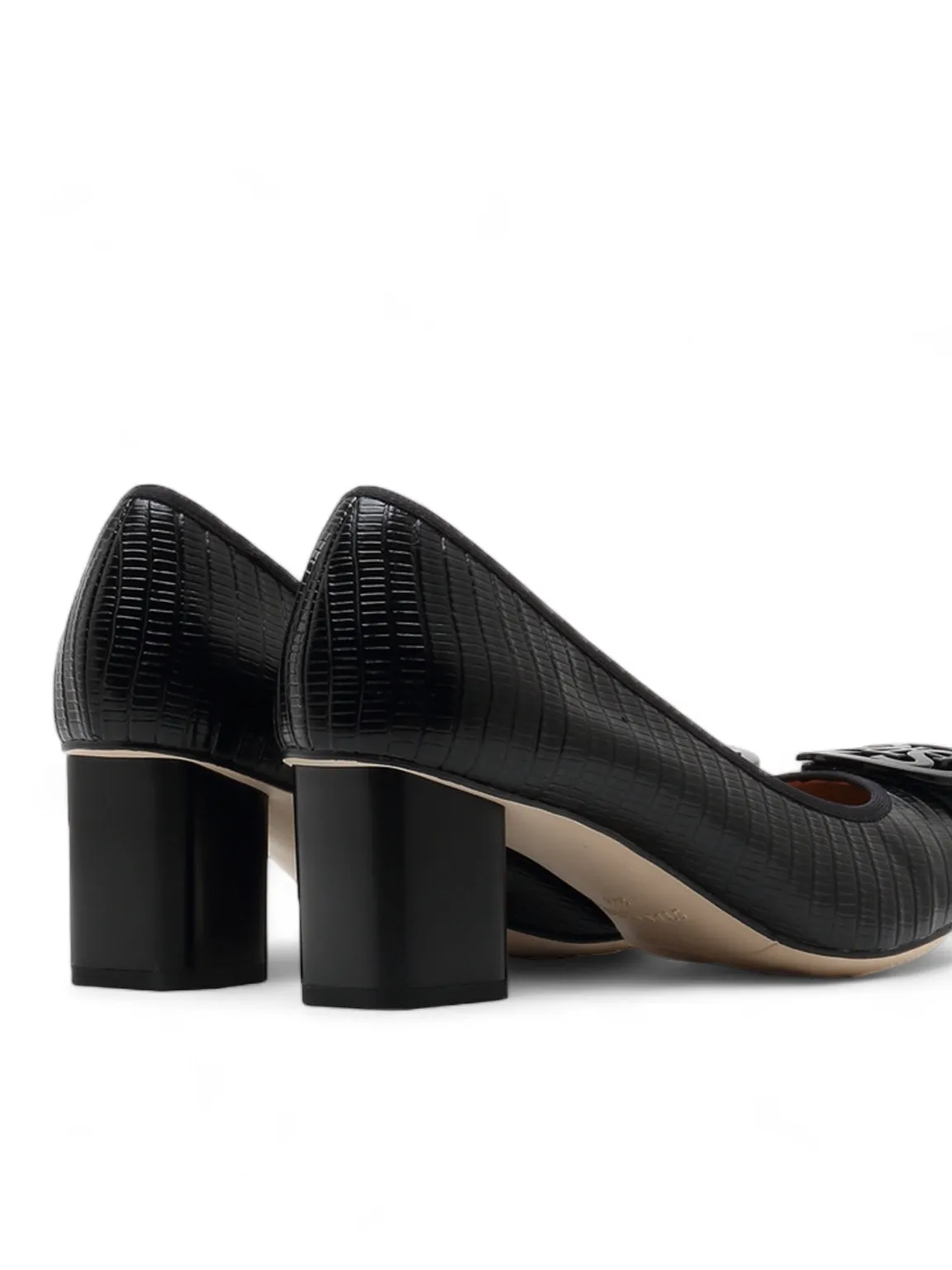 Signature Logo Block Heel Pumps