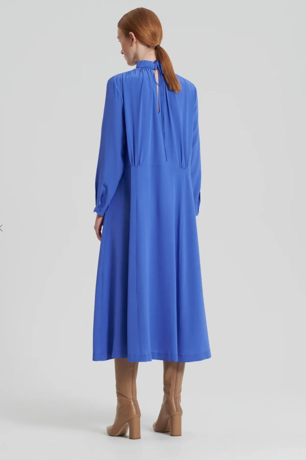 Silk Gather Neck Dress by Scanlan Theodore