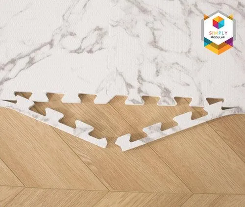 Simply Modular Puzzle Mat (6 Tiles) - Marble