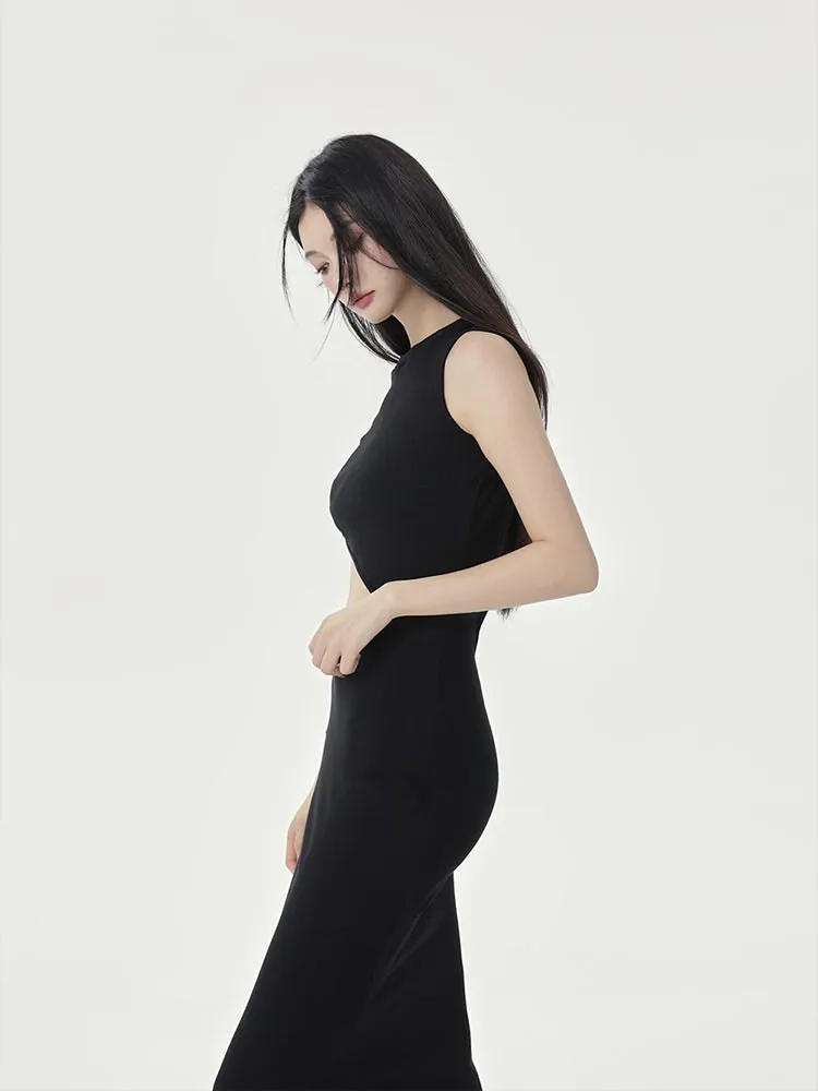 Sleeveless Cutout Maxi Sheath Dress