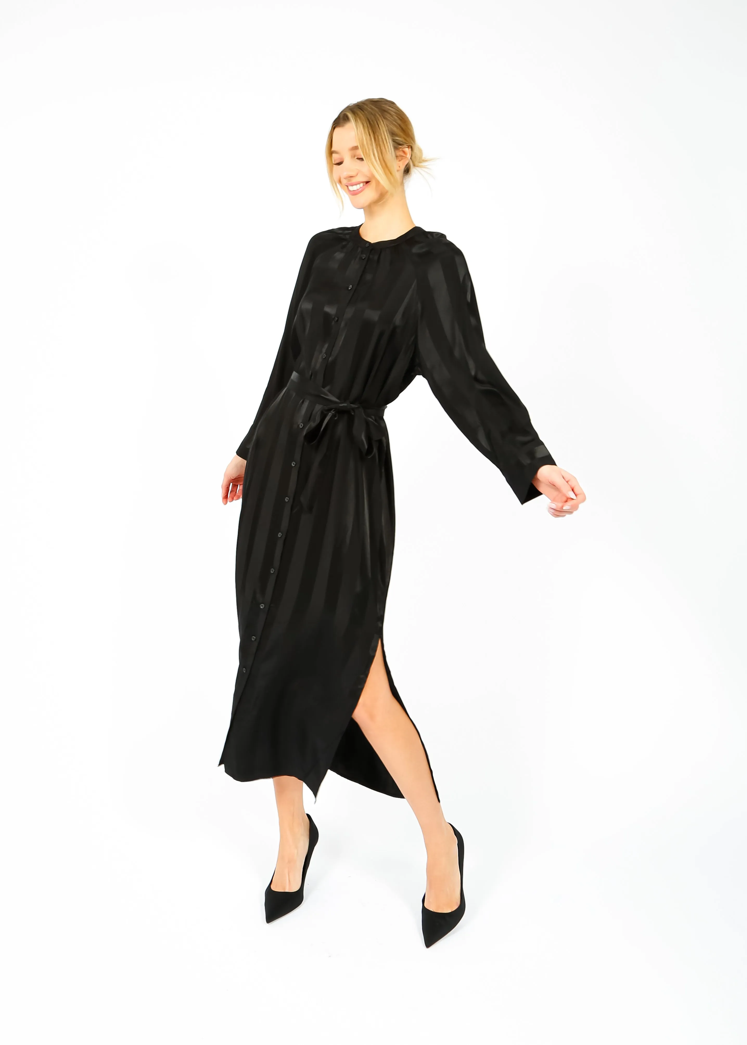 SLF Christelle LS Shirt Dress in Black