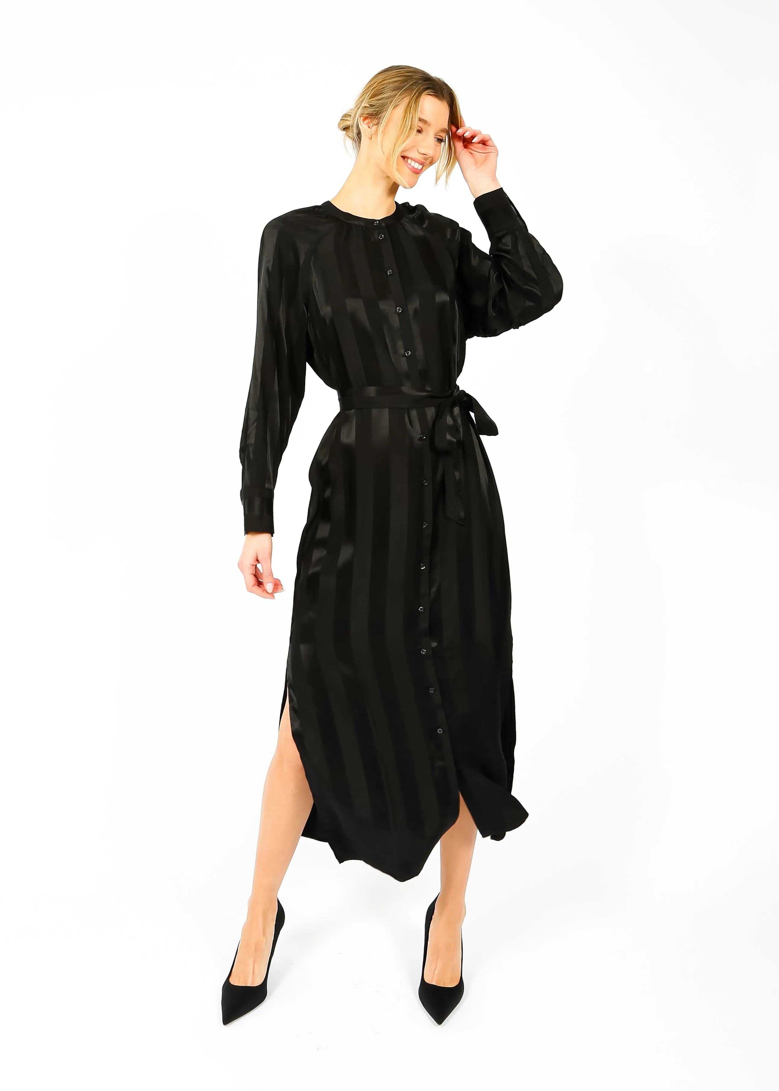 SLF Christelle LS Shirt Dress in Black