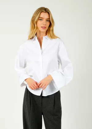 SLF Jody LS Pearl Button Shirt in White