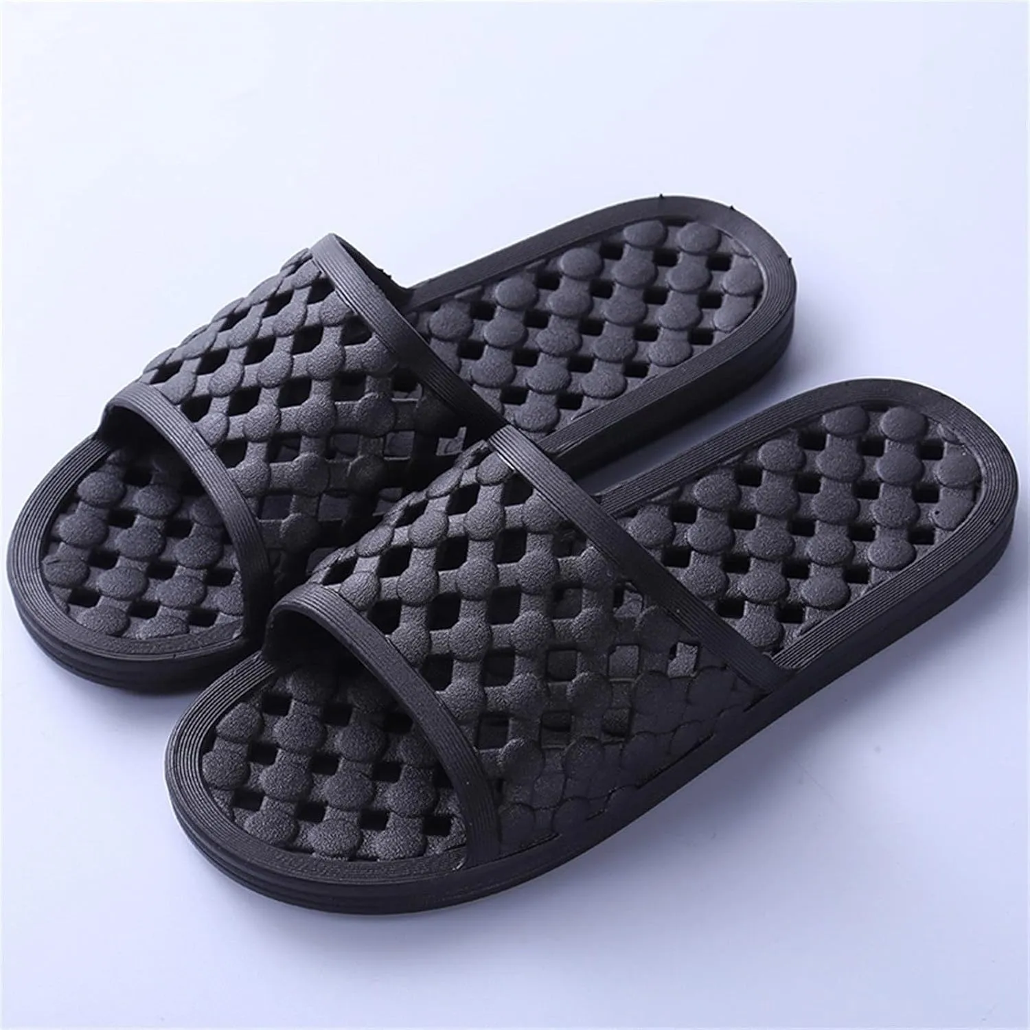 Slides Quick Drying Pool Summer Bathroom Slippers Flat Bottom Hollow Home Slippers Fashionable Non Slip