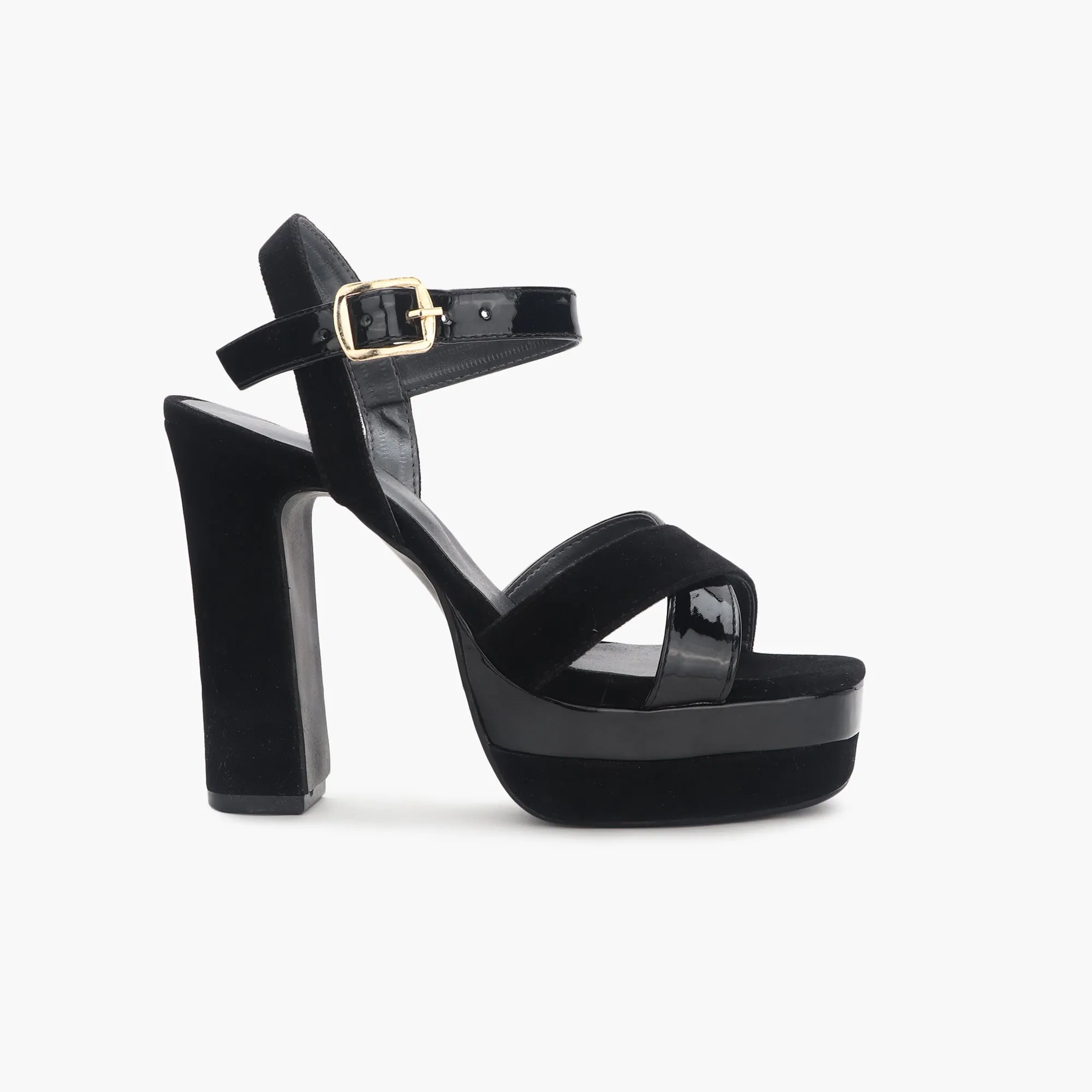 Snake Print Platform Ankle Sandals