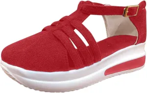 Sneakers Sandals for Women 2024 Summer Platform Sandals Fashion Casual Walking Sandal Closed Toe Comfort Flat Sneaker