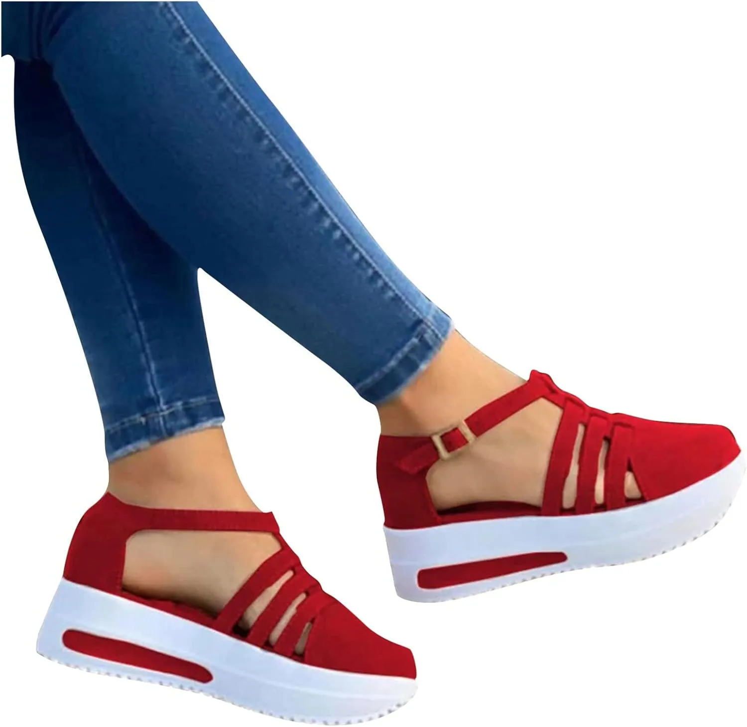 Sneakers Sandals for Women 2024 Summer Platform Sandals Fashion Casual Walking Sandal Closed Toe Comfort Flat Sneaker
