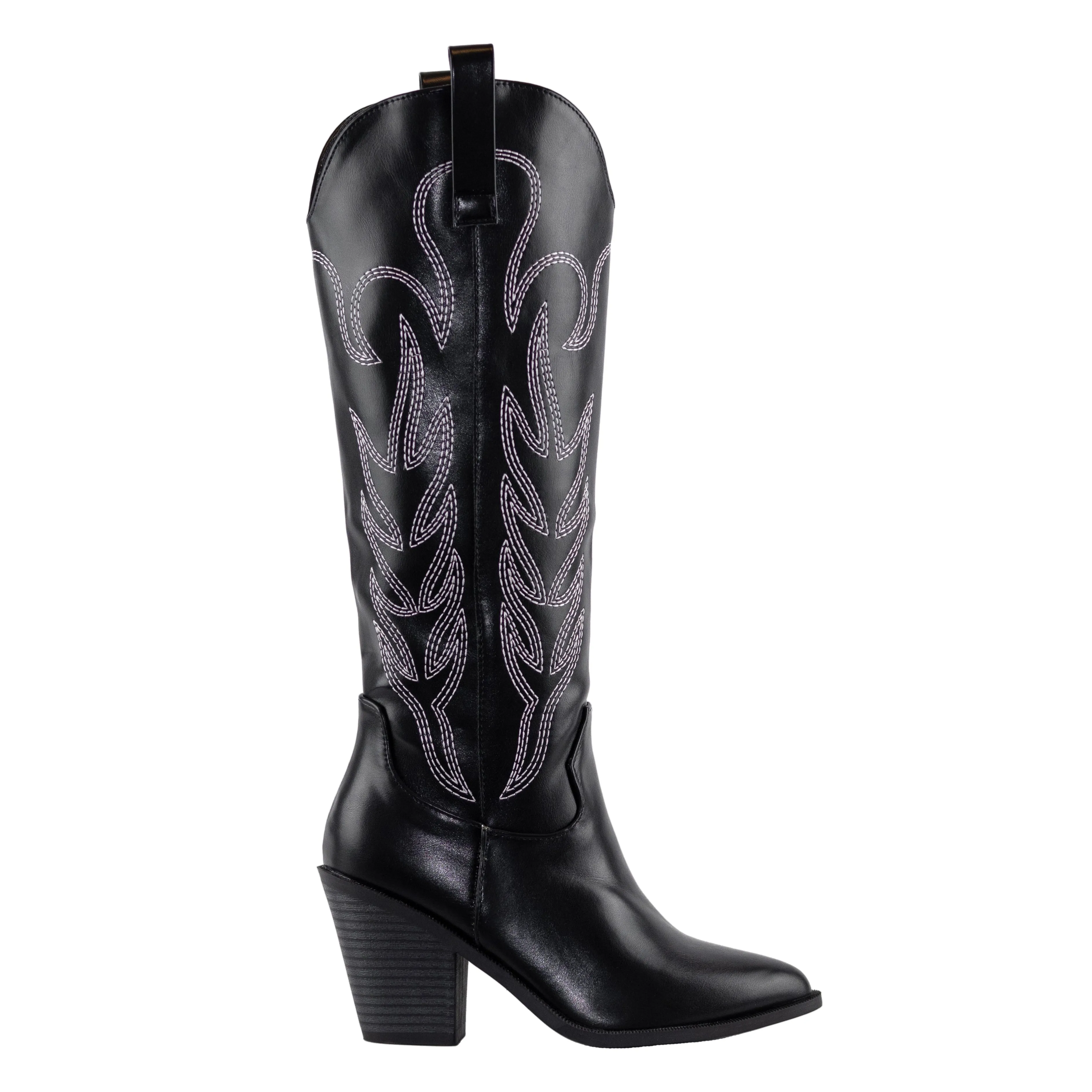 Sofia - Cowgirl Western Boots, Stitched Detailing & Pointy Toe, Stylish & Bold for Casual or Western-Inspired Looks