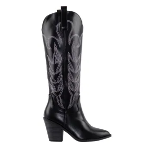 Sofia - Cowgirl Western Boots, Stitched Detailing & Pointy Toe, Stylish & Bold for Casual or Western-Inspired Looks