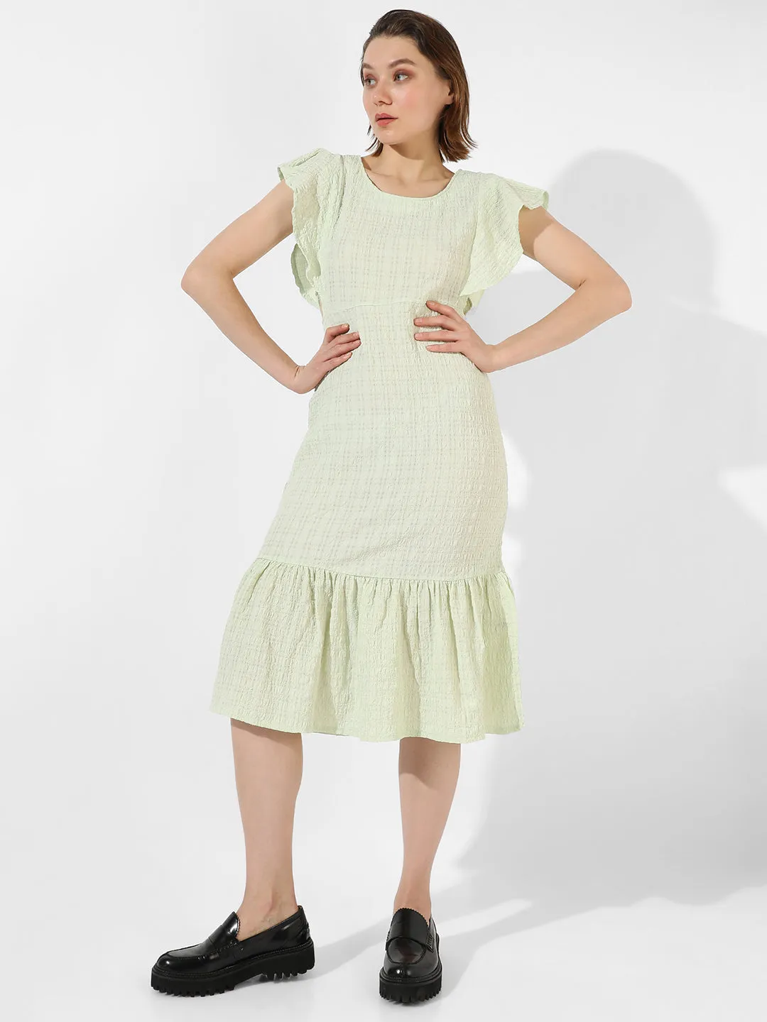 Solid Green Dress