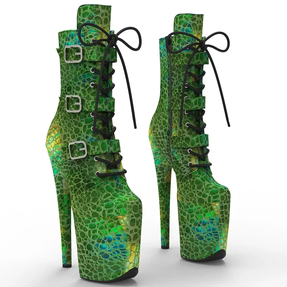 Sophia Strap Up High Heels - 8 Inches
