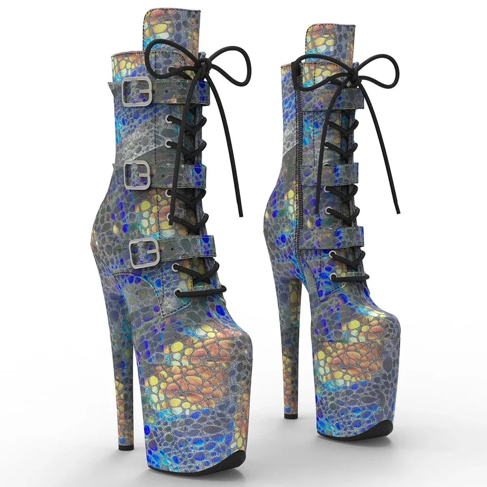 Sophia Strap Up High Heels - 8 Inches