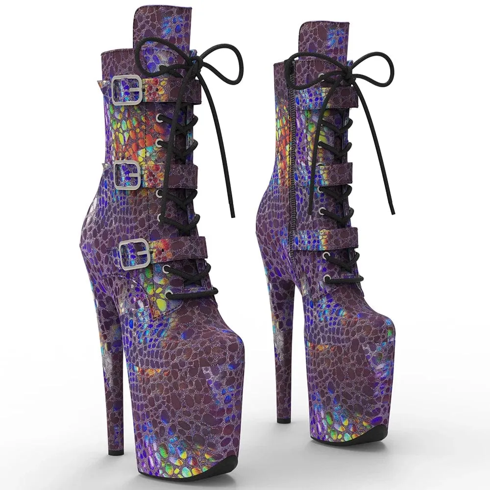 Sophia Strap Up High Heels - 8 Inches