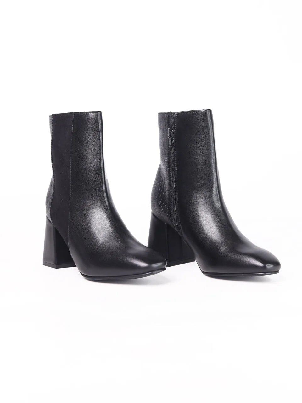 Sophie Black Block Boots