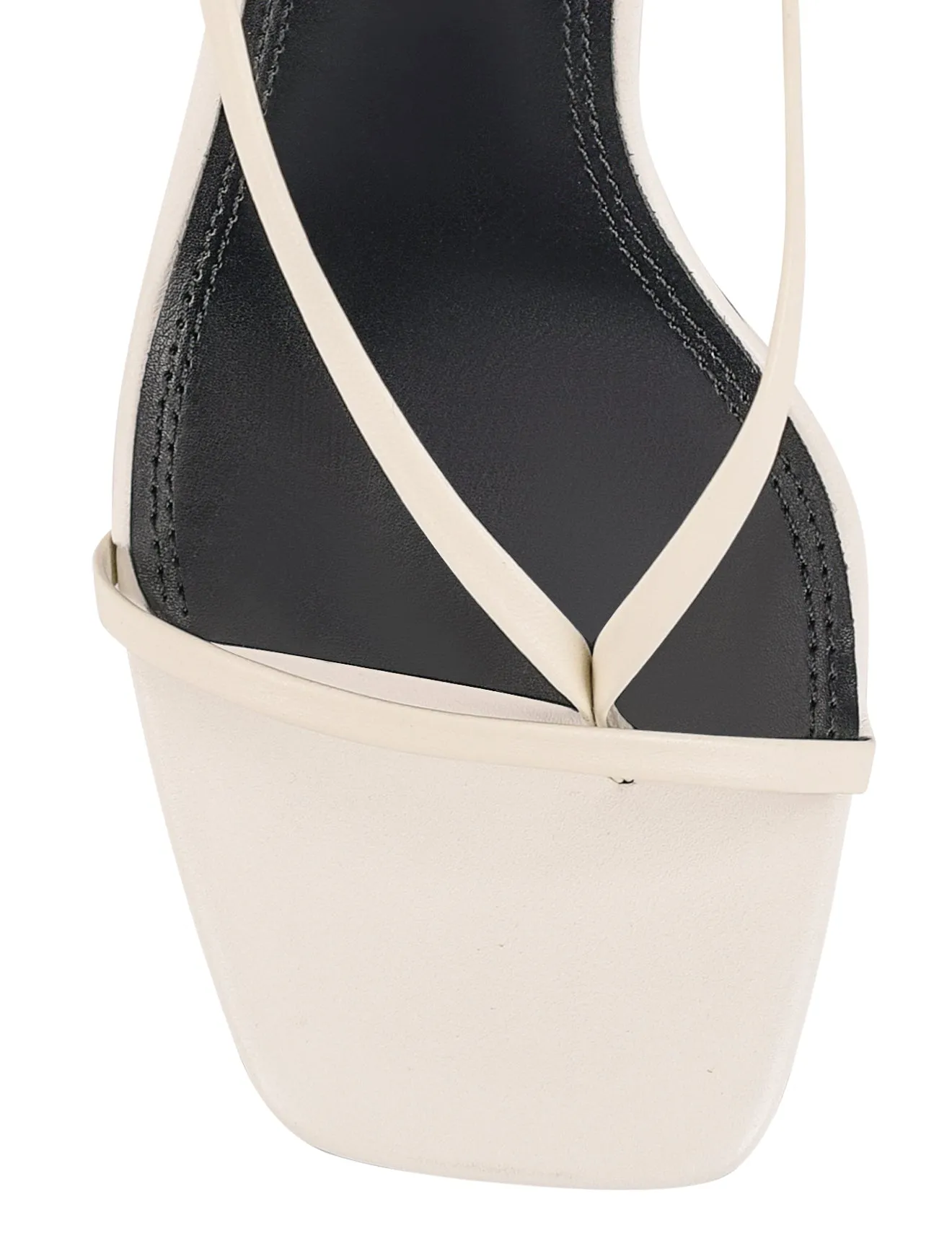 Spice Strappy Sandals - Chalk White Leather