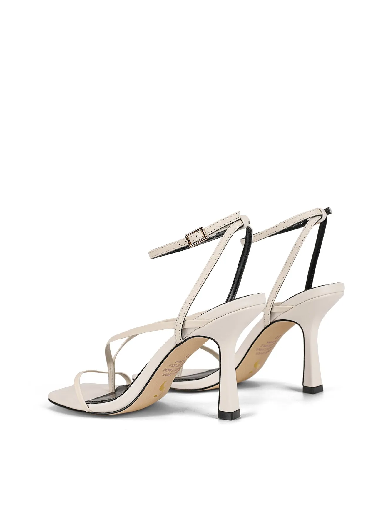 Spice Strappy Sandals - Chalk White Leather