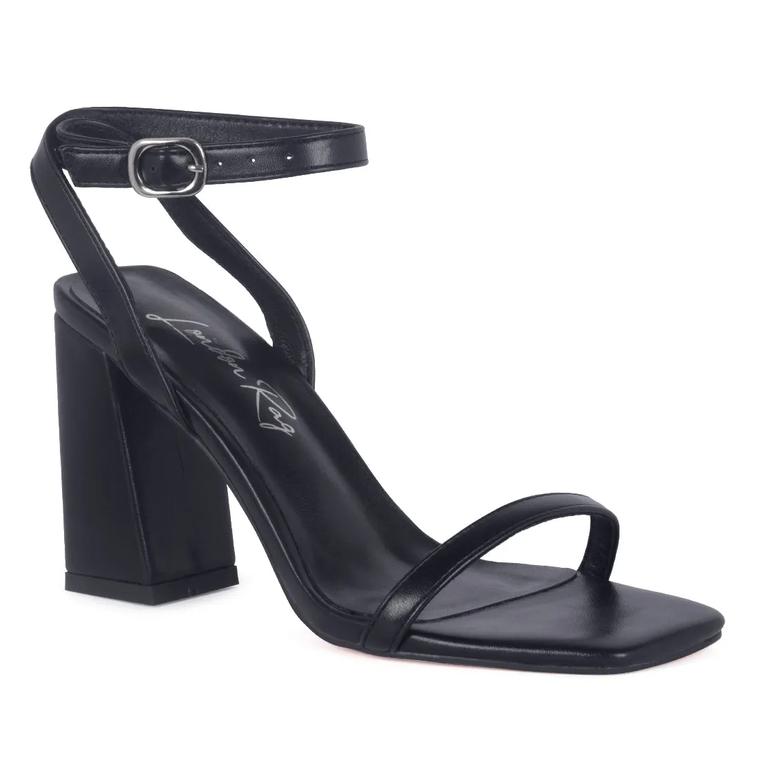 Square Toe Block Heel Sandal
