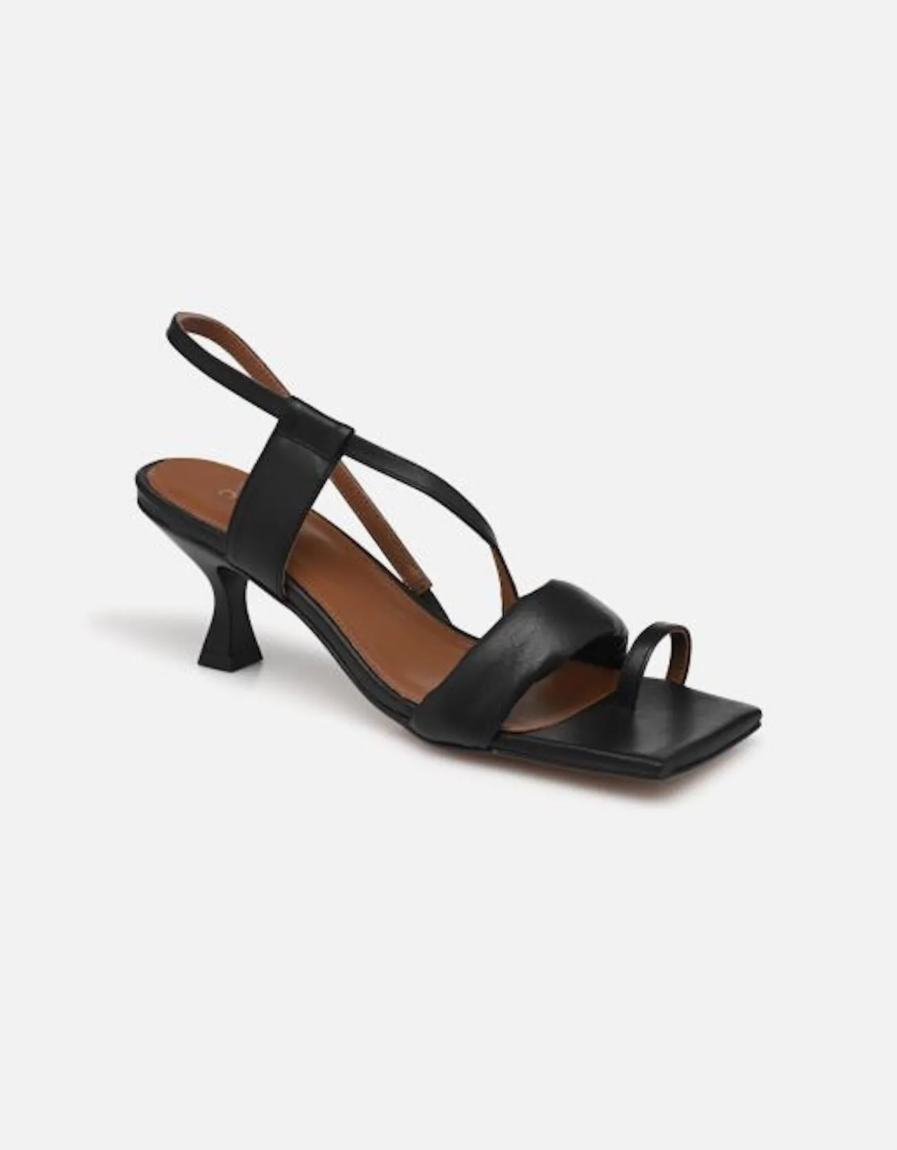 Square-Toe High Heels | Black