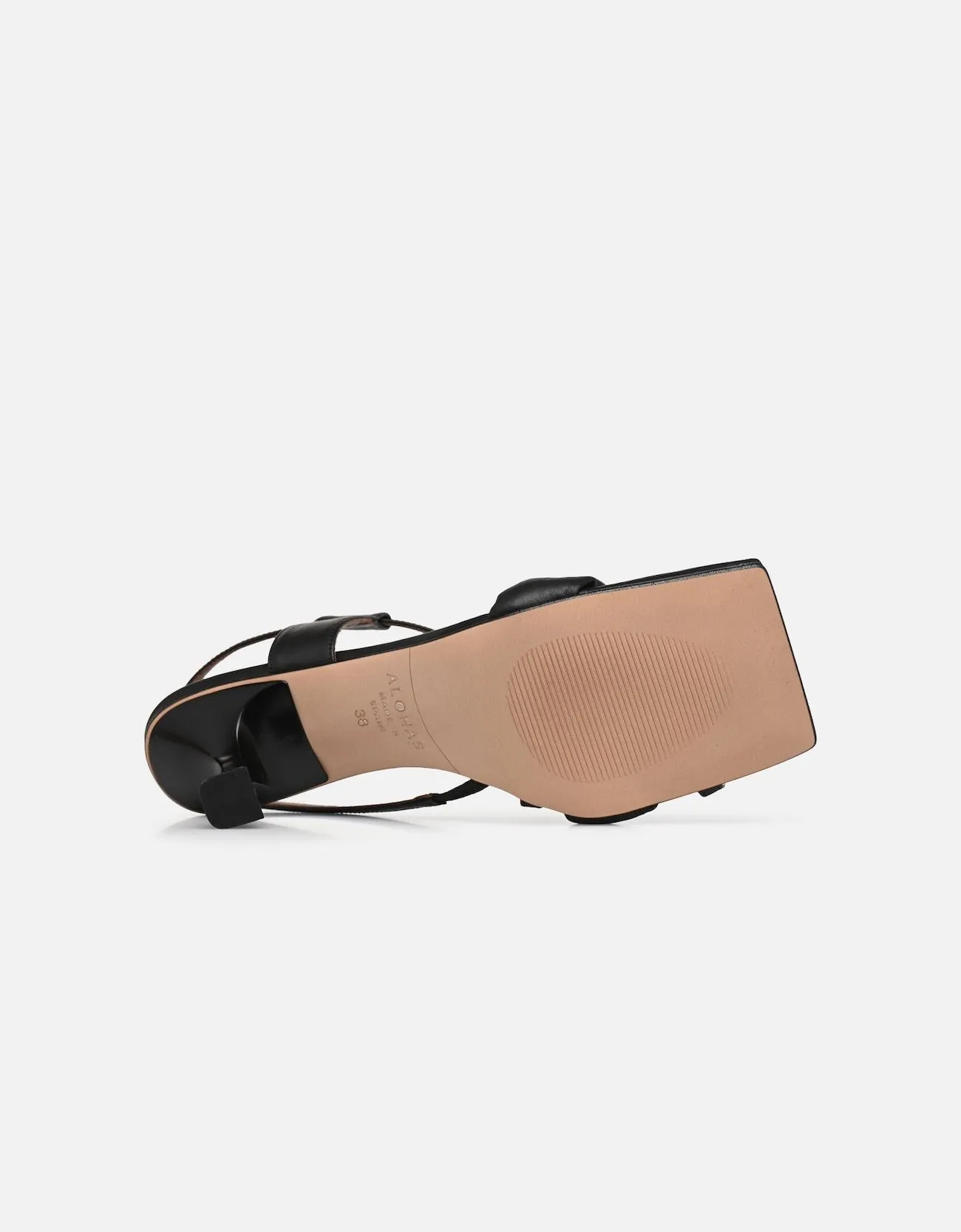Square-Toe High Heels | Black