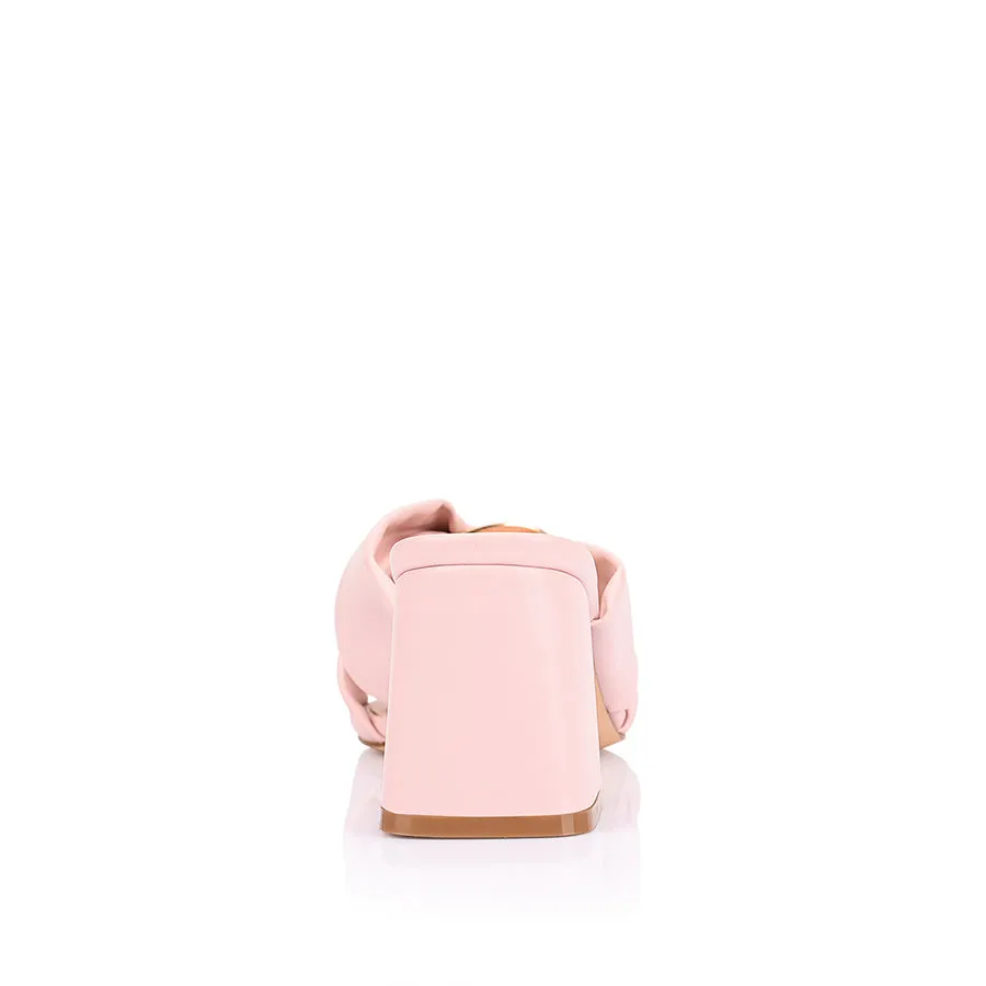 Stamos Block Heel Mules - Blush Pink