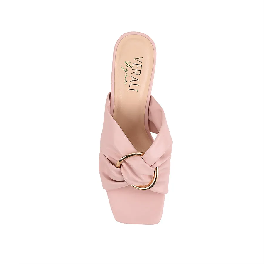 Stamos Block Heel Mules - Blush Pink