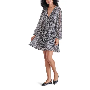 Steve Madden Rami Floral Print Chiffon Dress