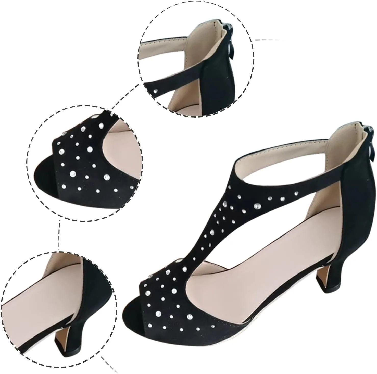 Strappy Heels Dressy Women's Sparkly Heels Sandals Sandal Heel Womens Ankle Strap Pump Sandals