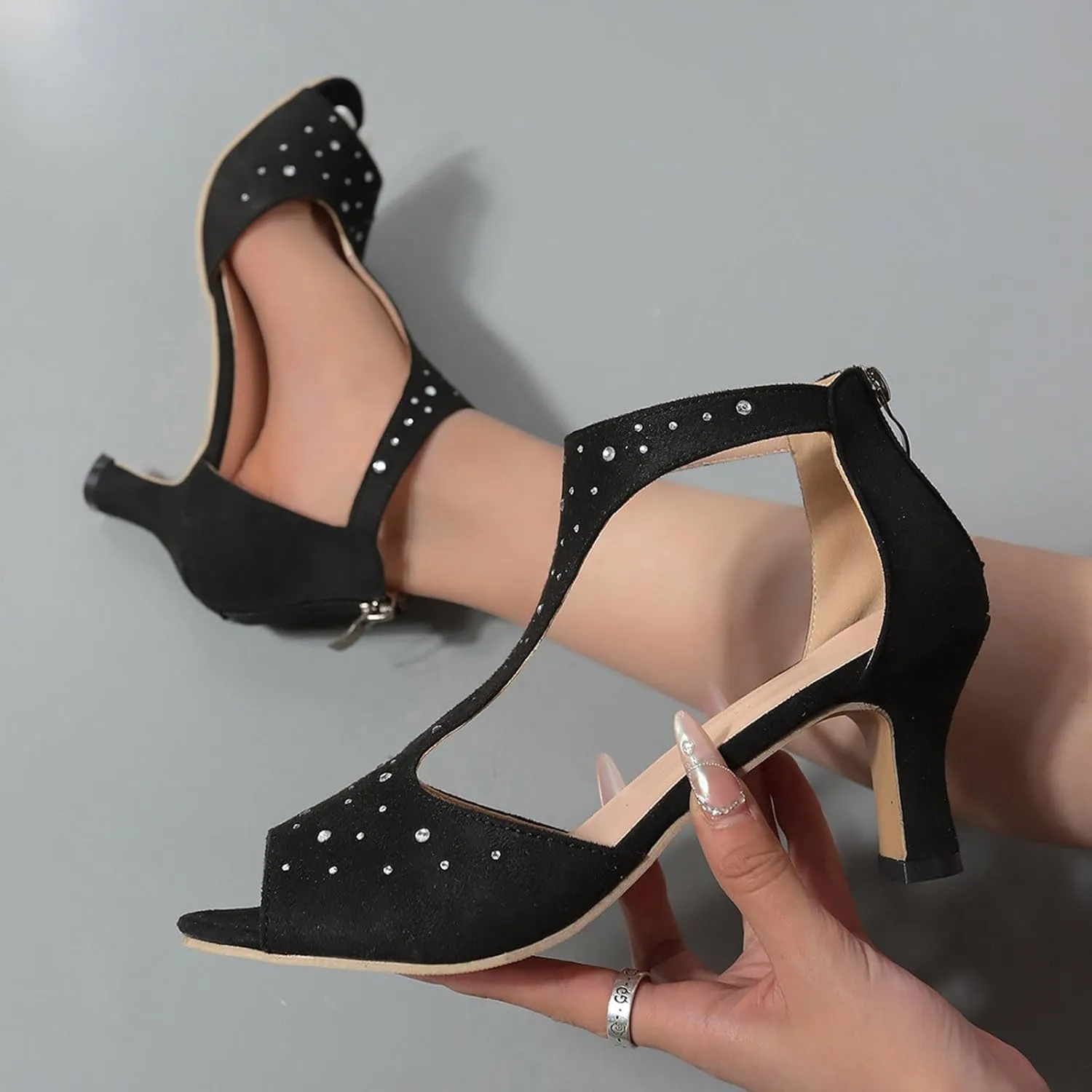 Strappy Heels Dressy Women's Sparkly Heels Sandals Sandal Heel Womens Ankle Strap Pump Sandals