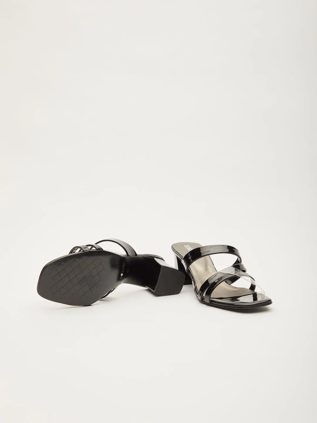 STRAPPY PATENT HEELS