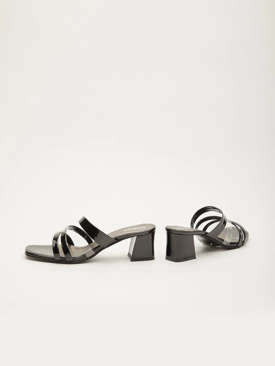 STRAPPY PATENT HEELS
