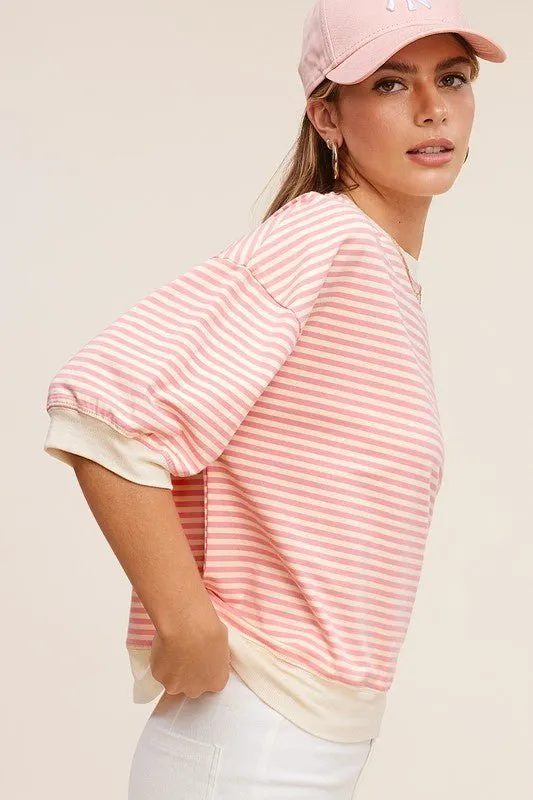 Striped Crew Neck Tee