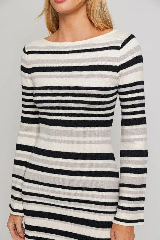 Striped Sweater Mini Dress