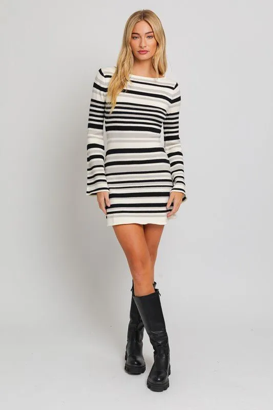 Striped Sweater Mini Dress