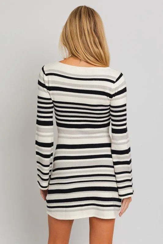 Striped Sweater Mini Dress