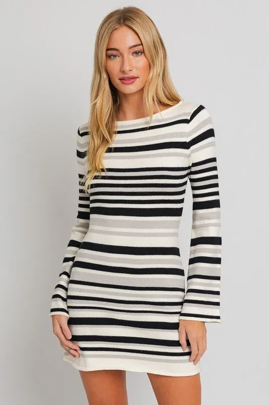 Striped Sweater Mini Dress