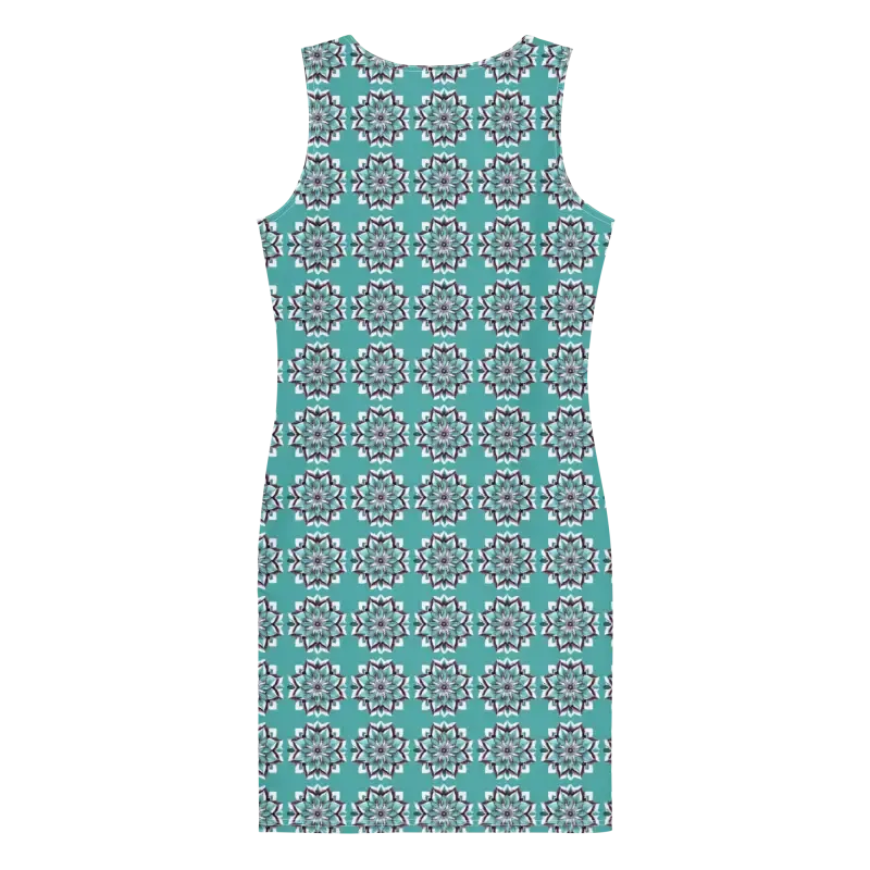 Stunning Geometrical Pattern Sublimation Cut Sew Dress