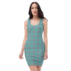 Stunning Geometrical Pattern Sublimation Cut Sew Dress