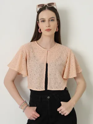 Style Quotient Women Nude Lace Shrug