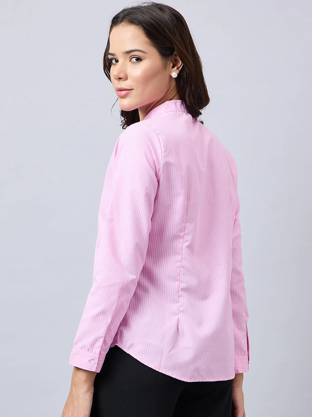 Style Quotient Women Stripe Long Sleeve Shirt