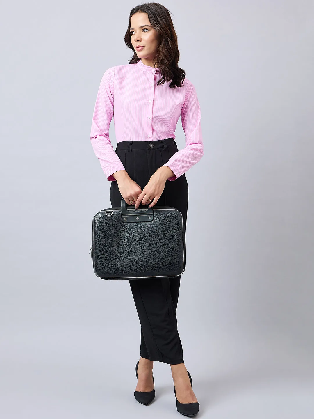 Style Quotient Women Stripe Long Sleeve Shirt