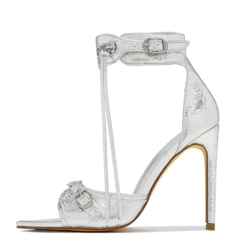Summer Fashion Tassel Stiletto Sandals for Women – Zip, Metal Rivet, Open Toe, High Heels, Wedding & Banquet Shoes