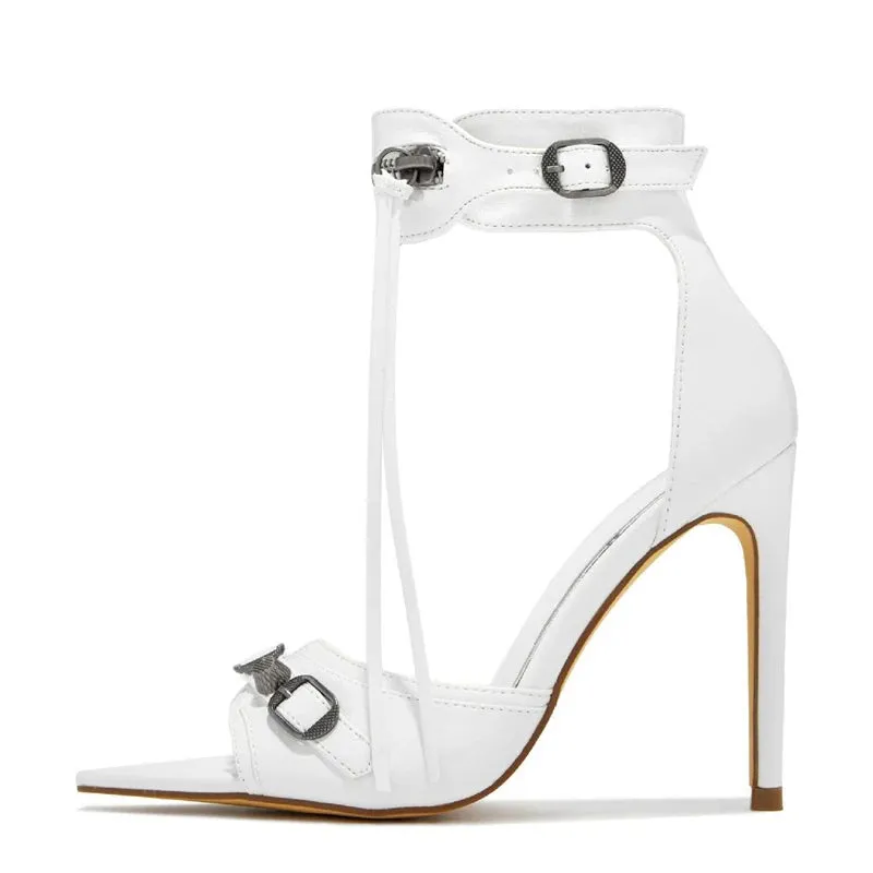 Summer Fashion Tassel Stiletto Sandals for Women – Zip, Metal Rivet, Open Toe, High Heels, Wedding & Banquet Shoes