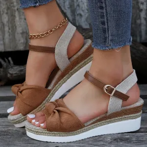 Summer Sandals for Women 2025,Womens Slip On Espadrilles Wedges Sandals Slides Platform,Low Wedge Shoes for Women Dressy,Orthopedic Sandals for Women