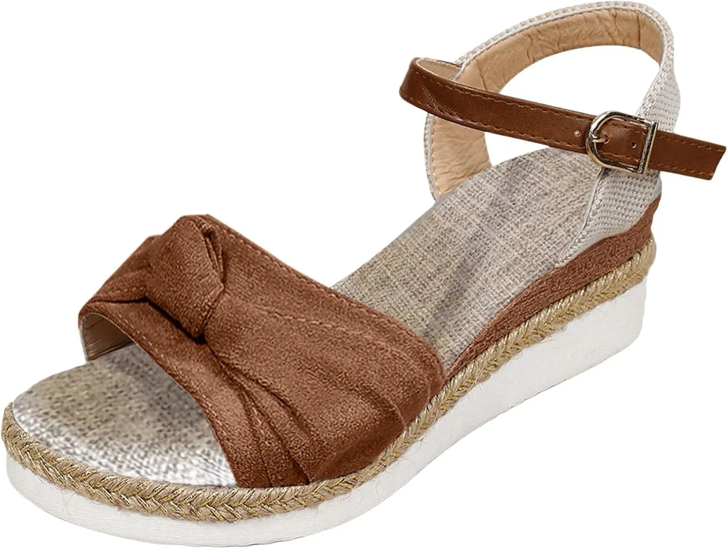 Summer Sandals for Women 2025,Womens Slip On Espadrilles Wedges Sandals Slides Platform,Low Wedge Shoes for Women Dressy,Orthopedic Sandals for Women