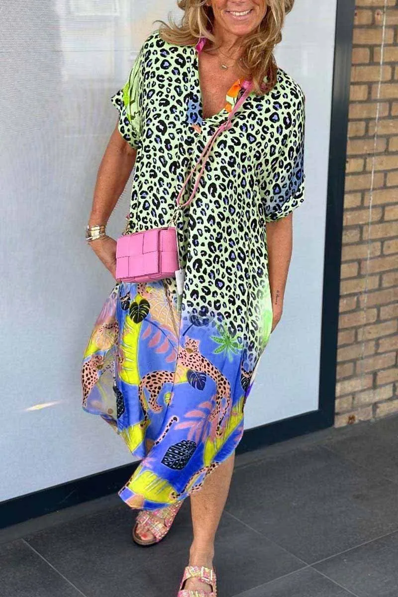 Sylis | Casual Dress with Leopard Print