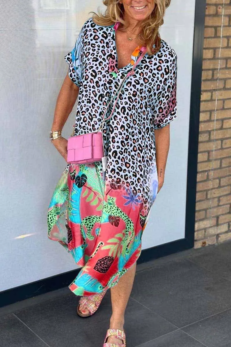 Sylis | Casual Dress with Leopard Print