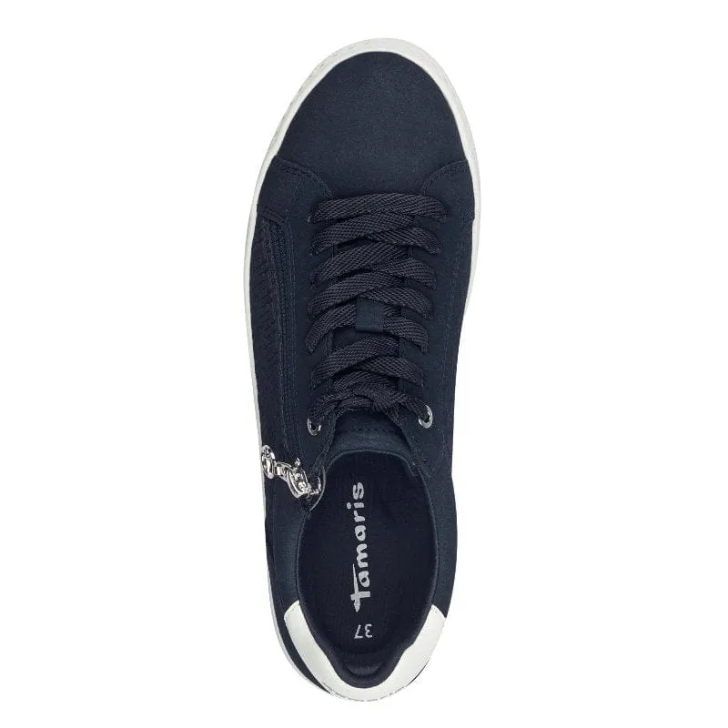 Tamaris Womens Navy Lace-up Shoe 1-23313-41