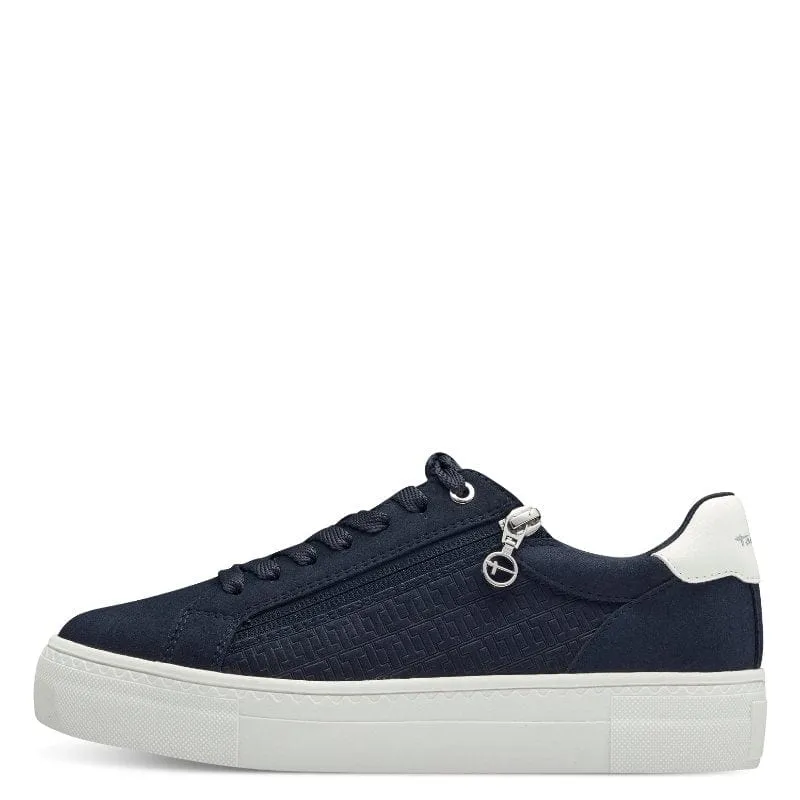 Tamaris Womens Navy Lace-up Shoe 1-23313-41