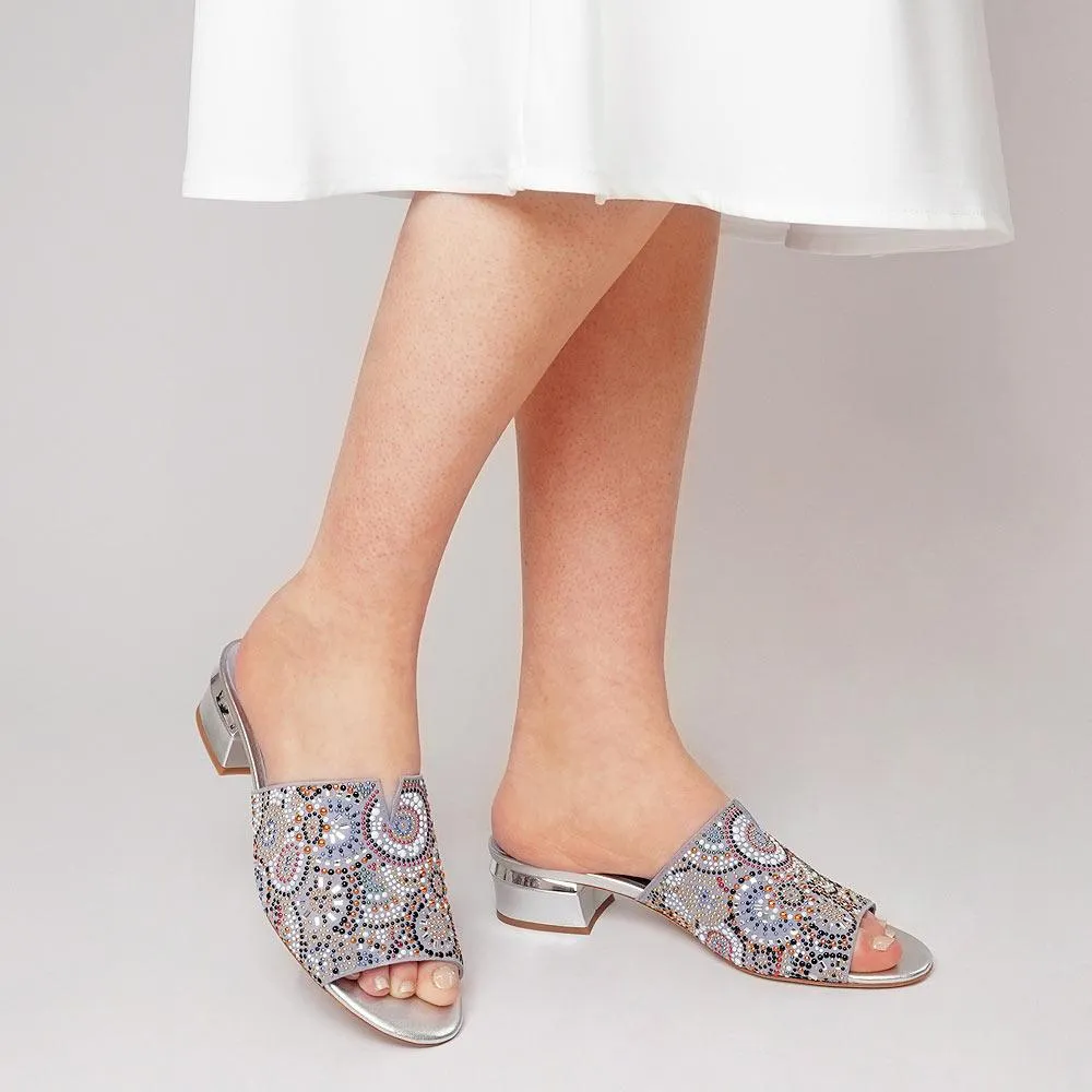 Tammy Denim Suede Heels