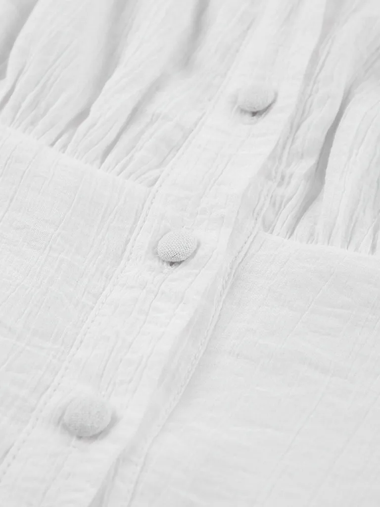 Texture Cami Mini Dress with Ruffle Accents